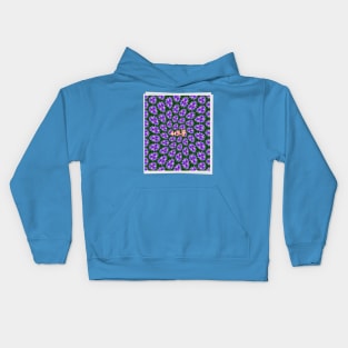 Cute Purple Aster Pattern Kids Hoodie